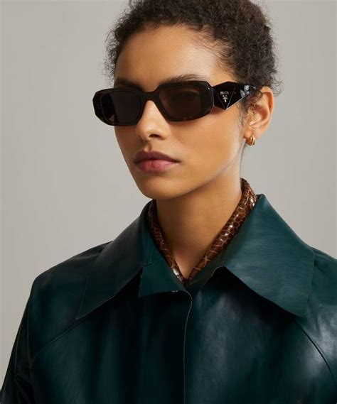 prada gold circle glasses|prada rectangle sunglasses.